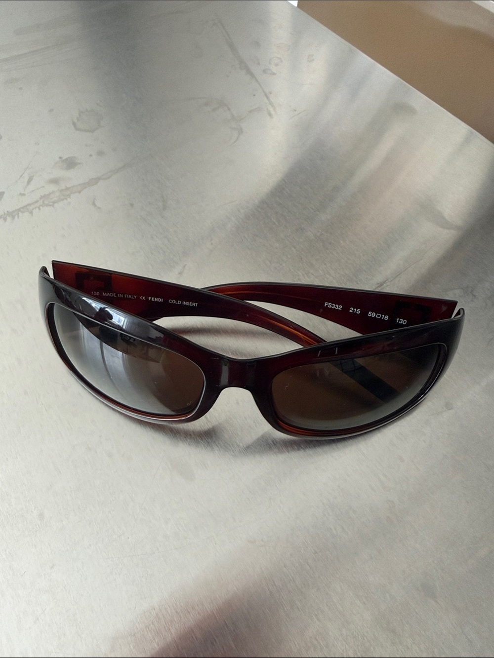 Fendi Dark Tortoiseshell Cat-Eye Sunglasses with Brown Lenses